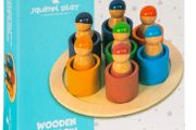Wooden Toy Peg dolls (1507)(A3) mr 3