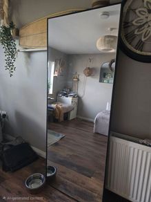 Large mirror thin black frame 180cm70cm