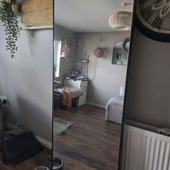 Large mirror thin black frame 180cm70cm