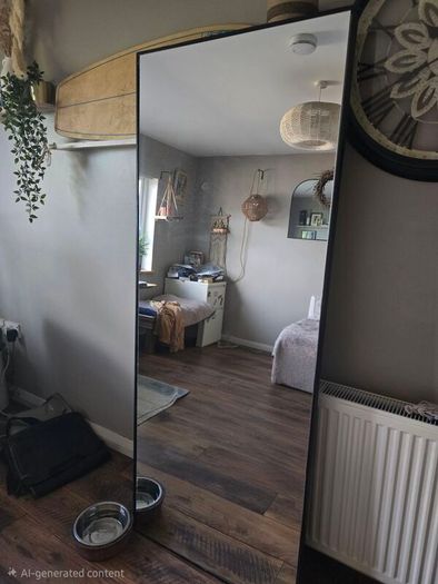 Large mirror thin black frame 180cm70cm