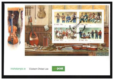 2008 Ireland Irish Music Commemorative Stamps Miniature Sheet An Post First Day Cover (FDC)