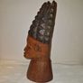 Large hand carved African wooden bust Image 2