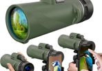 12x50 High Power Monocular Telescope with Smartphone Holder & Tripod for Adults & Kids, Waterproof FMC HD Lens & Scope for Bird Watching, Camping, Hiking, Hunting, Concert, Wildlife, Travel (FREE POSTAGE)