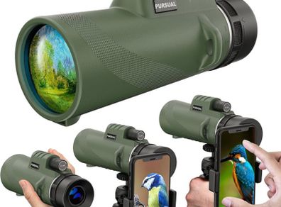 12x50 High Power Monocular Telescope with Smartphone Holder & Tripod for Adults & Kids, Waterproof FMC HD Lens & Scope for Bird Watching, Camping, Hiking, Hunting, Concert, Wildlife, Travel (FREE POSTAGE)