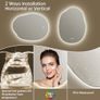 Mirror with LED Lights,60X80cm Irregular LED Bathroom Mirror, Anti-Fog Image 3