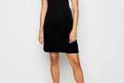 Black corduroy pinafore dress from newlook