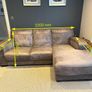 3 seater L shaped leather couch Image 4