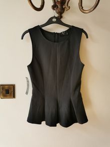 Ax Paris black peplum top