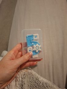 Frozen Ella 5 Birthday party cake Candle