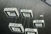 L.E.D. 5 piece Crystal chandelier. Brand new in box