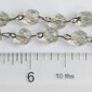 Antique Clear Crystal Rosary,  Leather Pouch Image 10