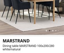 Extendable JYSK dinner table and chairs