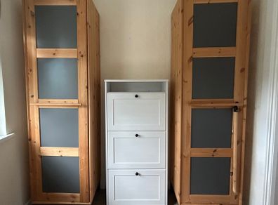 Wardrobes and 3 drawer shoe storage unit