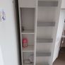 high bed for sale with 3 drawers, 3 small shelves, a small wardrobe and a deak underneath. Mattress included. Height 172cm, Width 192cm, Depth 95cm. Some small marks on desk and back of desk - see photos Image 6