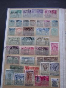 A nice collection of Stamps from India, presented in the album #7