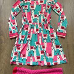 Oilily lama dress and tights set are 10 excellent condition!