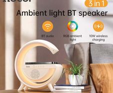 G Smart Ambient Wireless Charging Bluetooth Speaker Lamp