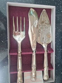 silver plated serving set