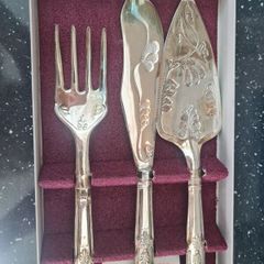 silver plated serving set