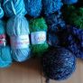 Knitting Yarn ( whites, blues greens ) + new added Image 4