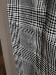 ankle grazer check trousers