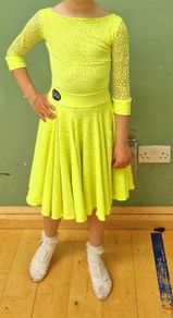 Latin dress DSI Juvenille ( leotard and skirt combo)