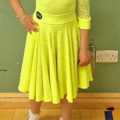 Latin dress DSI Juvenille ( leotard and skirt combo)