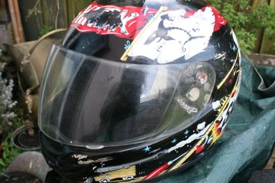 Shark Pirate Motorcycle Helmet (not the best condition)