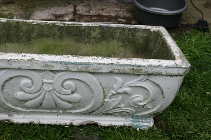 Vintage rectangular Flowerpot (heavy)