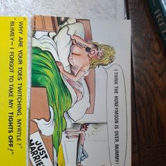5 Bamforth just married saucy postcards.