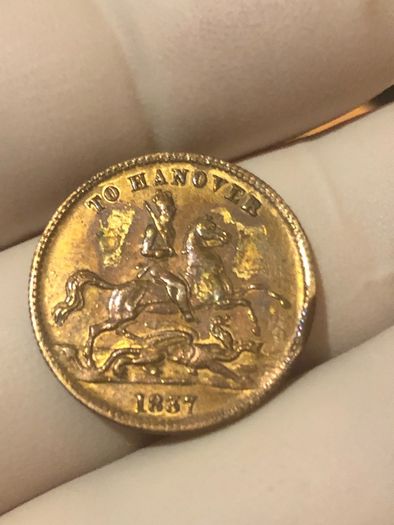 1837 Victoria"To Hanover" Mint State Description in pictures Size of sixpence