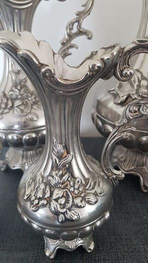 4 Vintage Made in Italy  Pithers Set Vases with Handle