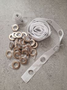 Curtains hems and rings set