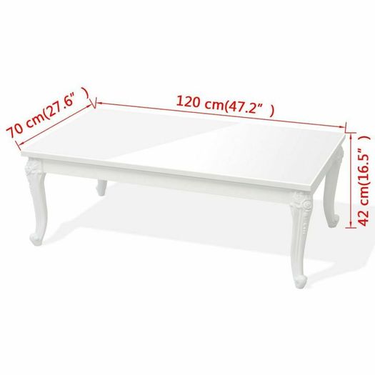 Coffee Table High Gloss White - Free Delivery Nationwide