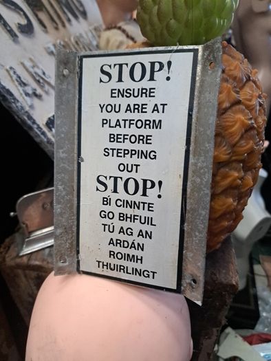 Vintage Original Railway Warning Sign