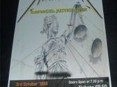 Metallica-Damaged Justice Tour,Dublin 1988 concert poster print,A3 size