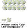 Precision Training Fusion Lite Football (320g) | 10 Pack Image 2
