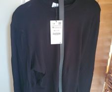 Zara Black Sweatshirt New With Tags  Size M