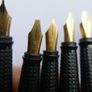 Vintage  Manuscript Fountain Pen - Black Calligraphy Set - Five Tips, Cartridges Image 7