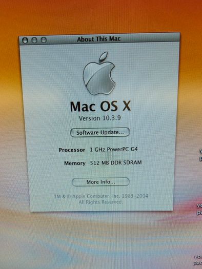 Vintage Apple iMac Power PC G4 M6498 17" Desktop 2003