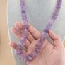 Vintage Beautiful Melon Shape Purple Ameythst beads Necklace 22 inches Image 9
