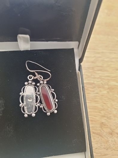 Earings Amber Sterling Silver