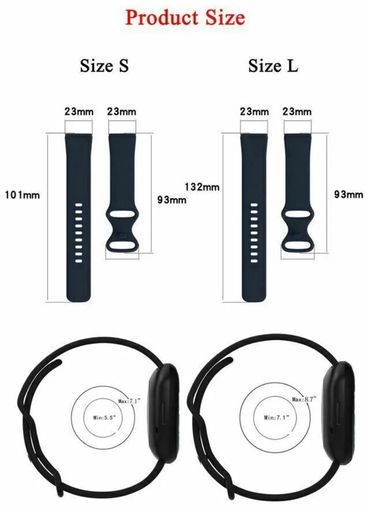 LARGE Green Silicone Band Strap For Fitbit Versa 3, Versa 4, Sense, Sense 2