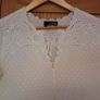 The Kooples Women's White Stitched Dots Embroidered Lace Cottagecore Dress M Image 9