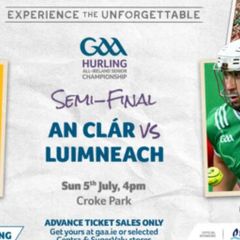 2 x GAA Hill standing tickets Limerick Vs Clare semi final