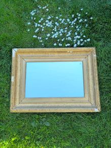 Antique Victorian Gilt Deep Dish Mirror
