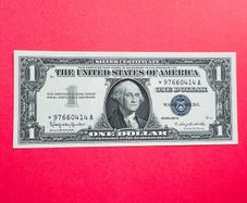Usa. 1  Dollar. 1957   Star Replacement. Rare / Scarce  Blue Seal   Uncirculated