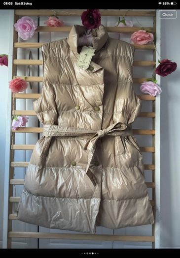 gilet Bnwt Azara beige tie belt gilet TU sizing