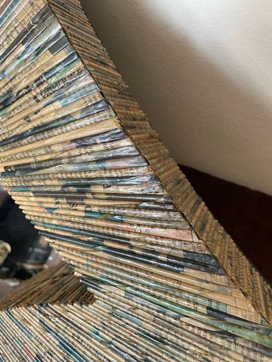 Discontinued Large Cohen Mirror Habitat Recycled Magazine Mirror