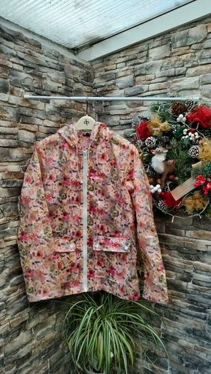 Topshop Womens Multicoloured Floral Rain Coat Size 10 Perfect for festival season